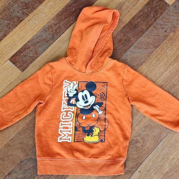 Disney Jumping Beans Toddler Mickey Mouse Orange Hoodie Size 4T - Picture 12 of 13